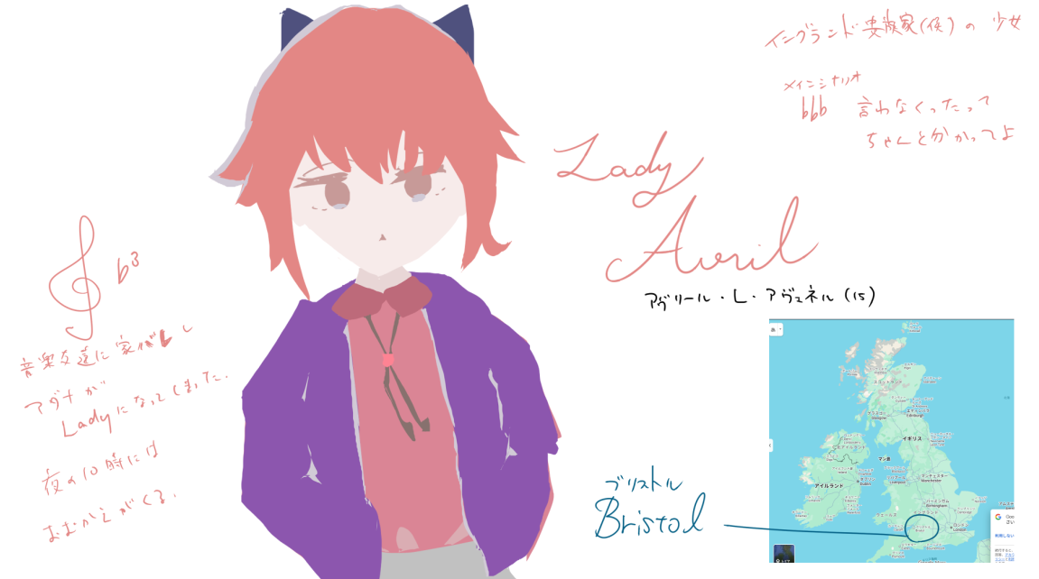 アヴリルの人物画